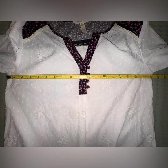 MATILDA JANE Snow Globe Tunic White Embroidered Swiss Dot Top Size S - Picture 6 of 11
